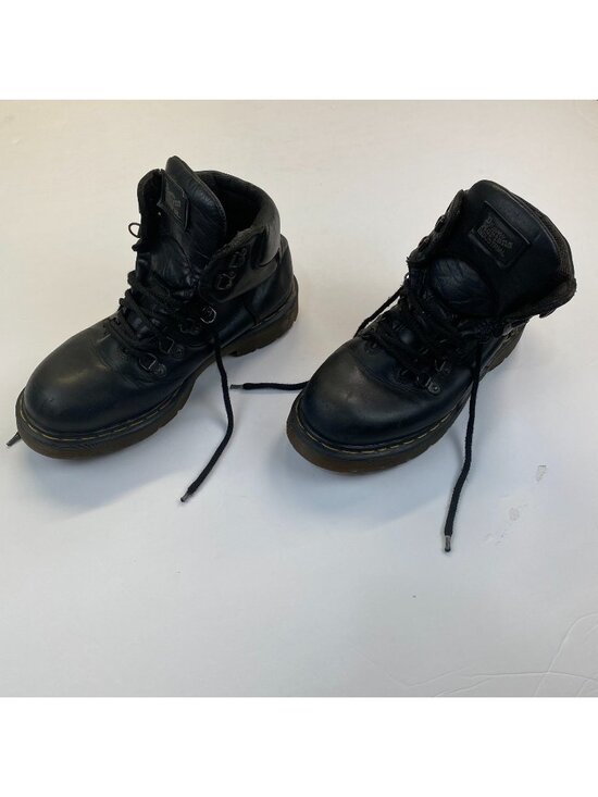 Dr Martins Black Leather Combat Boots Size 9  US Mens main image 5
